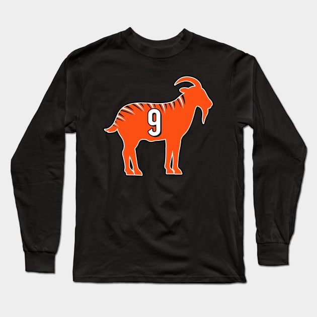 Joe Burrow Goat #9 Long Sleeve T-Shirt by TextTees